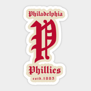 Vintage Phillies Baseball 1883 Sticker